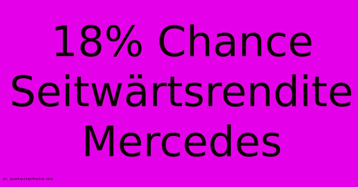 18% Chance Seitwärtsrendite Mercedes