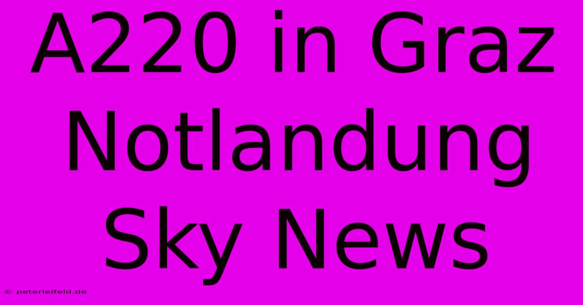 A220 In Graz Notlandung Sky News