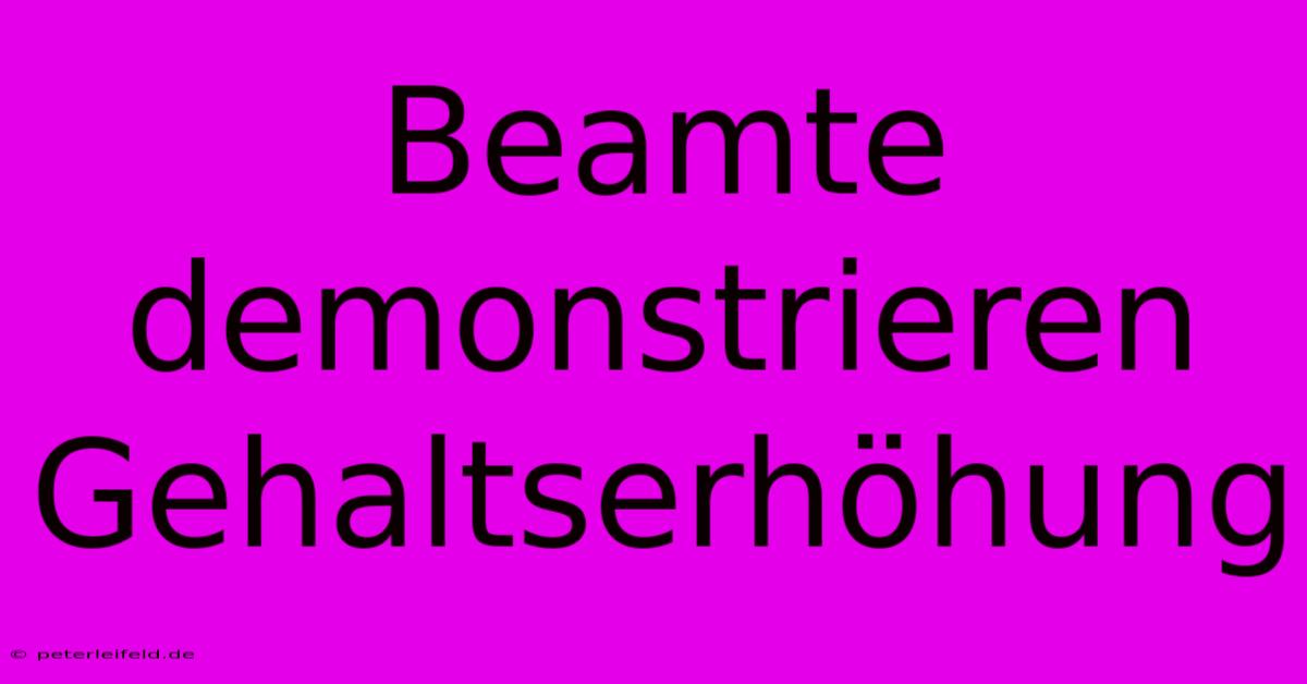 Beamte Demonstrieren Gehaltserhöhung