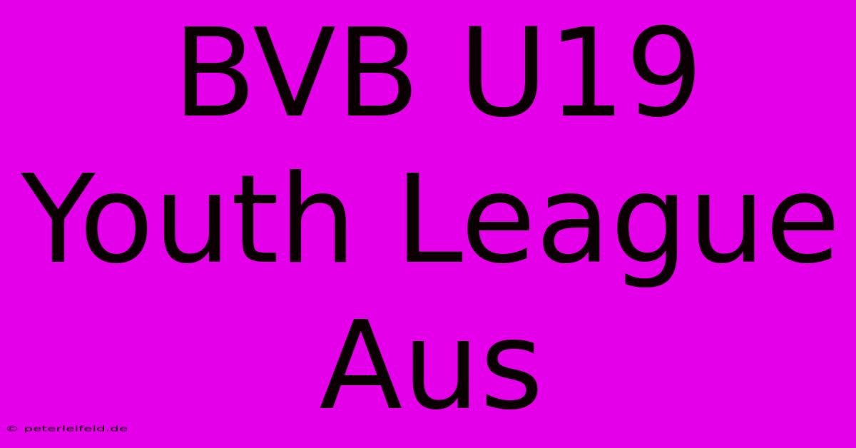 BVB U19 Youth League Aus