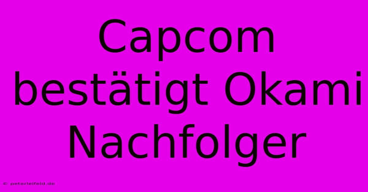 Capcom Bestätigt Okami Nachfolger