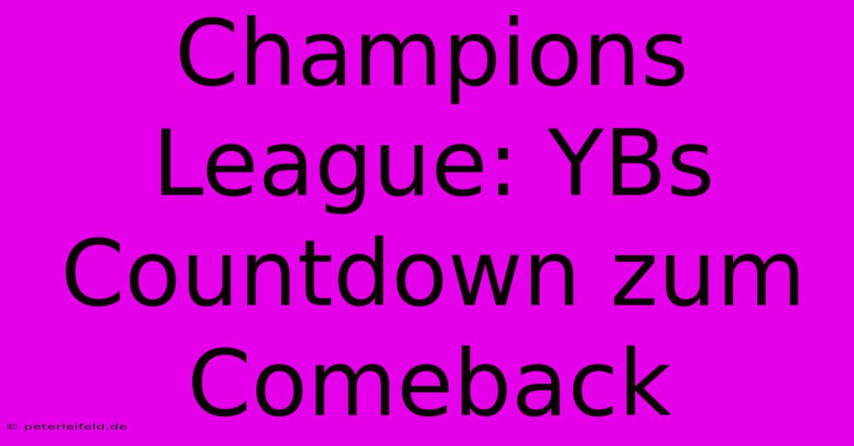 Champions League: YBs Countdown Zum Comeback