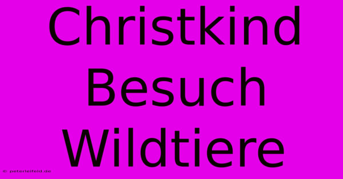 Christkind Besuch Wildtiere