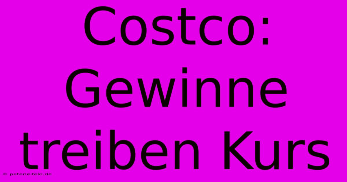 Costco: Gewinne Treiben Kurs