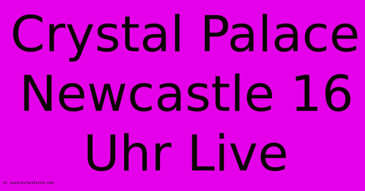 Crystal Palace Newcastle 16 Uhr Live