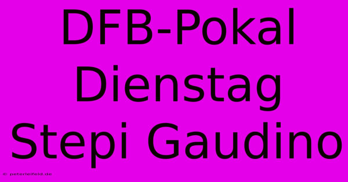 DFB-Pokal Dienstag Stepi Gaudino