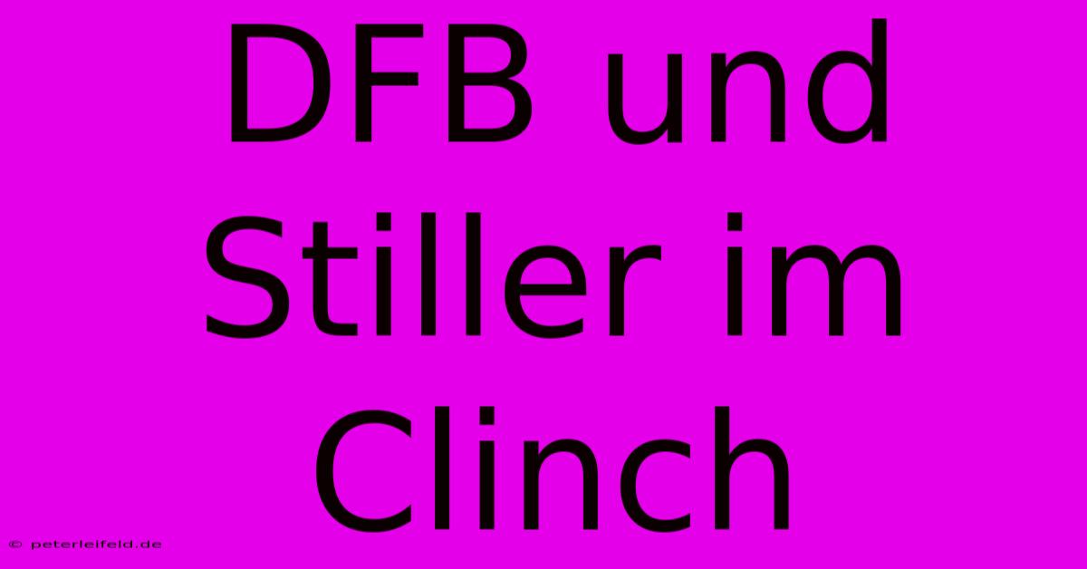 DFB Und Stiller Im Clinch