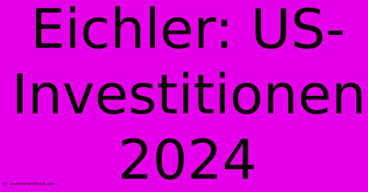 Eichler: US-Investitionen 2024