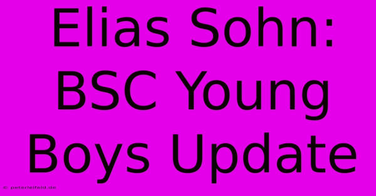 Elias Sohn: BSC Young Boys Update