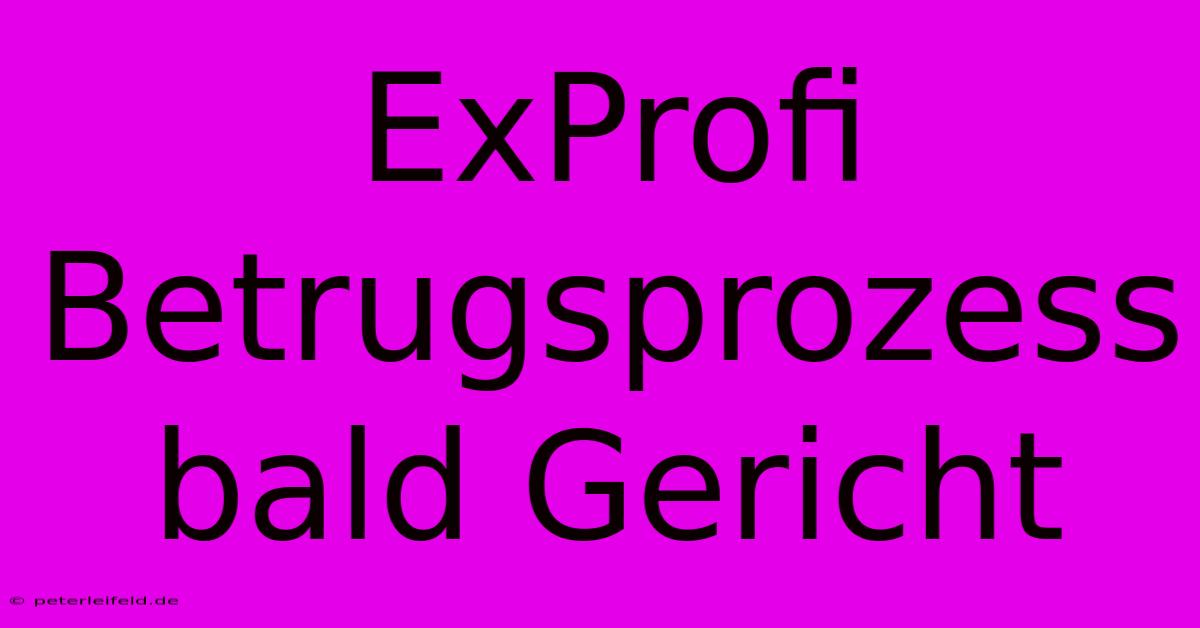 ExProfi Betrugsprozess Bald Gericht