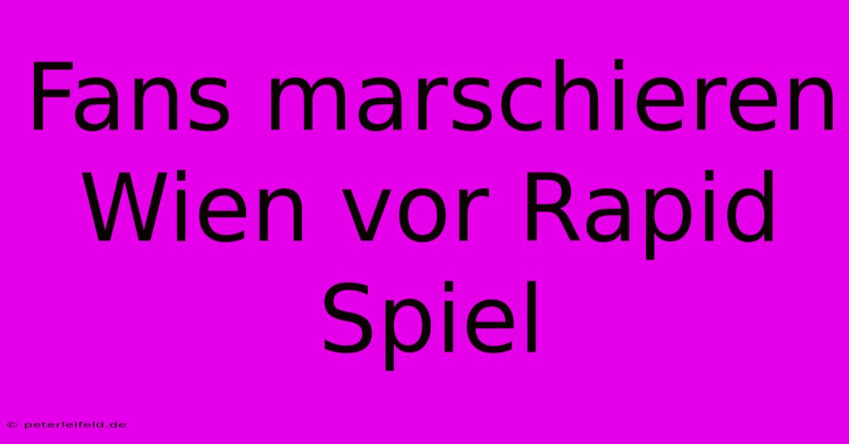 Fans Marschieren Wien Vor Rapid Spiel