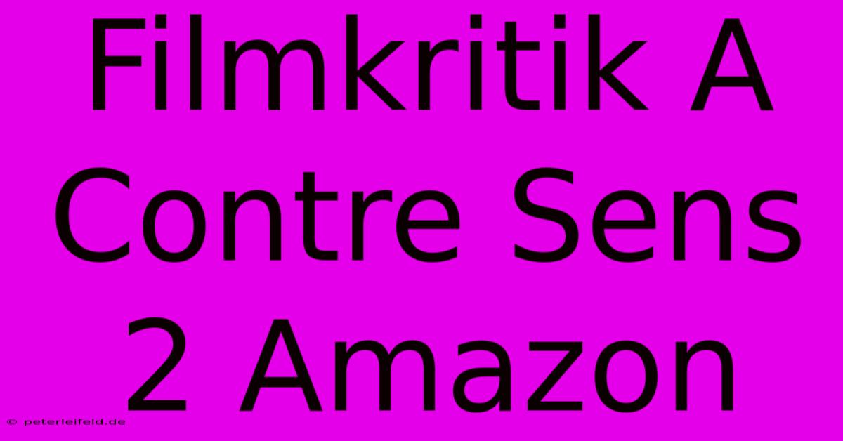 Filmkritik A Contre Sens 2 Amazon