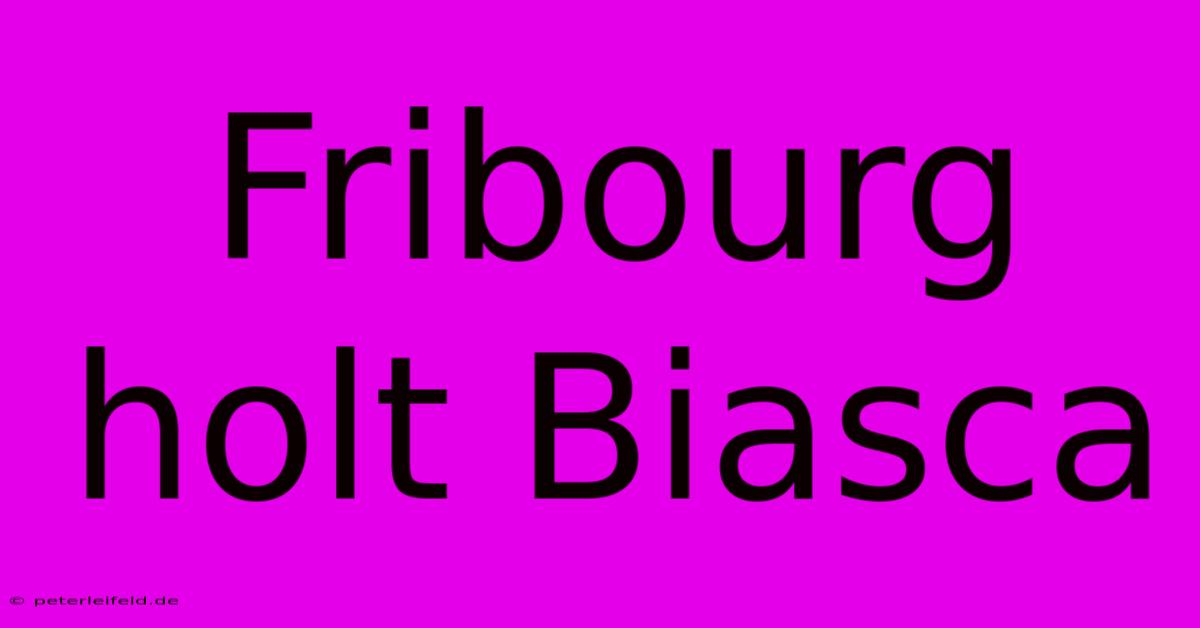 Fribourg Holt Biasca