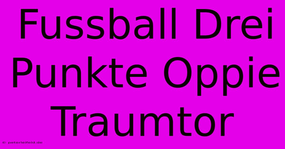 Fussball Drei Punkte Oppie Traumtor