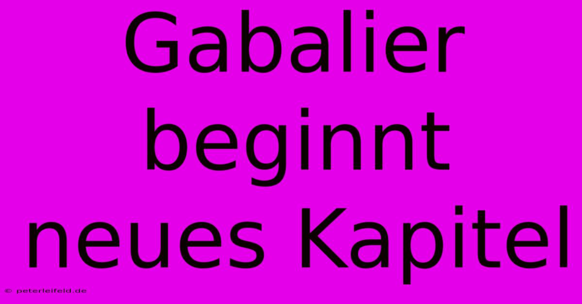 Gabalier Beginnt Neues Kapitel