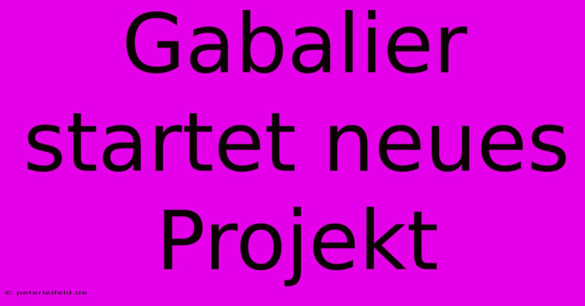 Gabalier Startet Neues Projekt