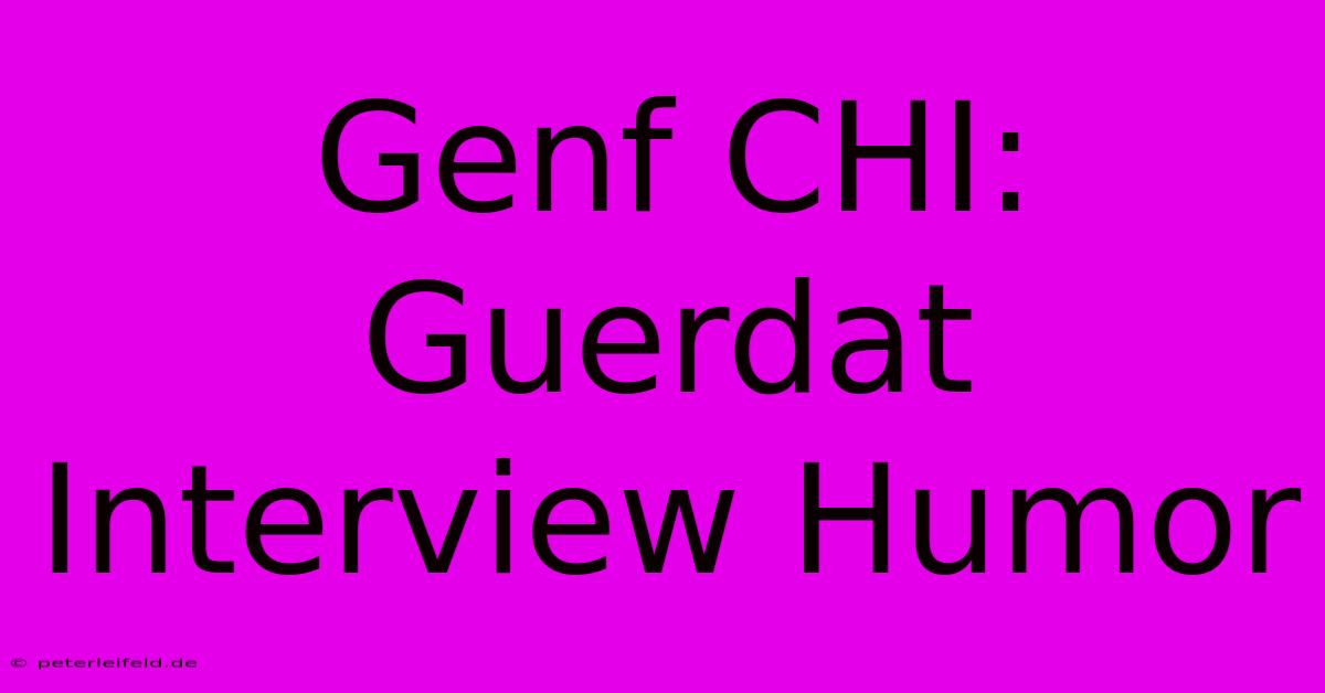 Genf CHI: Guerdat Interview Humor