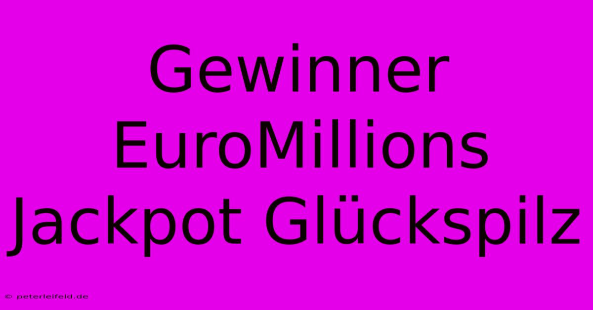 Gewinner EuroMillions Jackpot Glückspilz