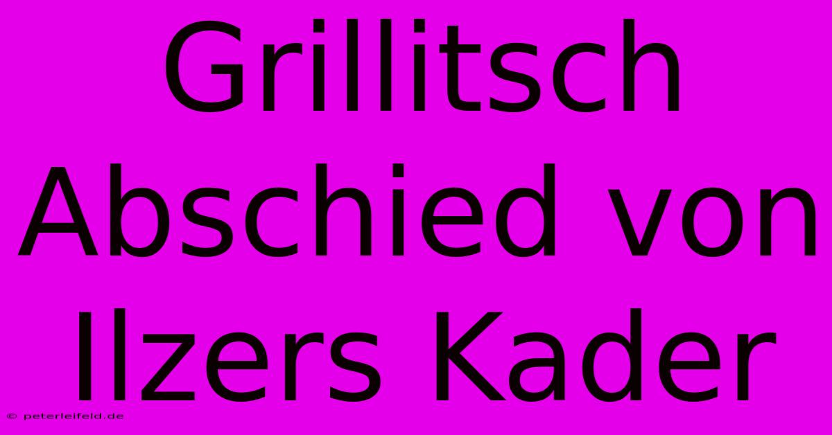 Grillitsch Abschied Von Ilzers Kader