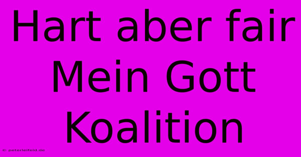 Hart Aber Fair Mein Gott Koalition