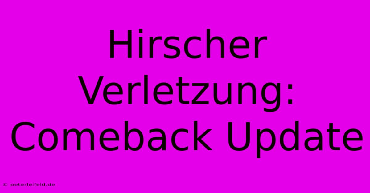 Hirscher Verletzung: Comeback Update