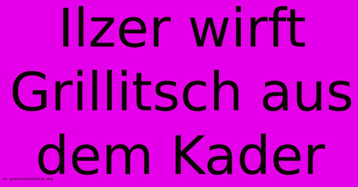 Ilzer Wirft Grillitsch Aus Dem Kader