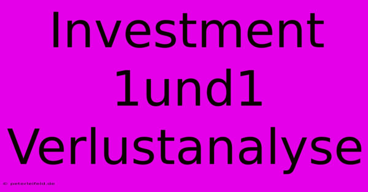 Investment 1und1 Verlustanalyse