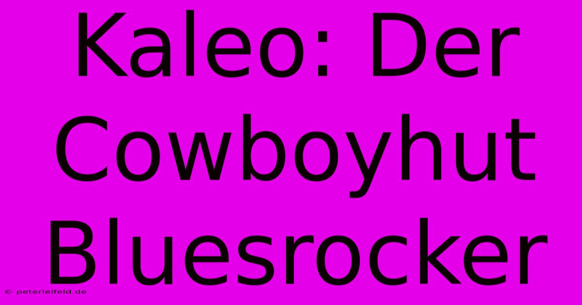 Kaleo: Der Cowboyhut Bluesrocker