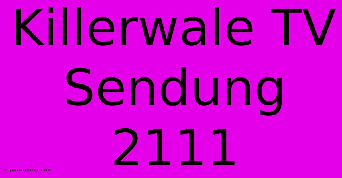 Killerwale TV Sendung 2111