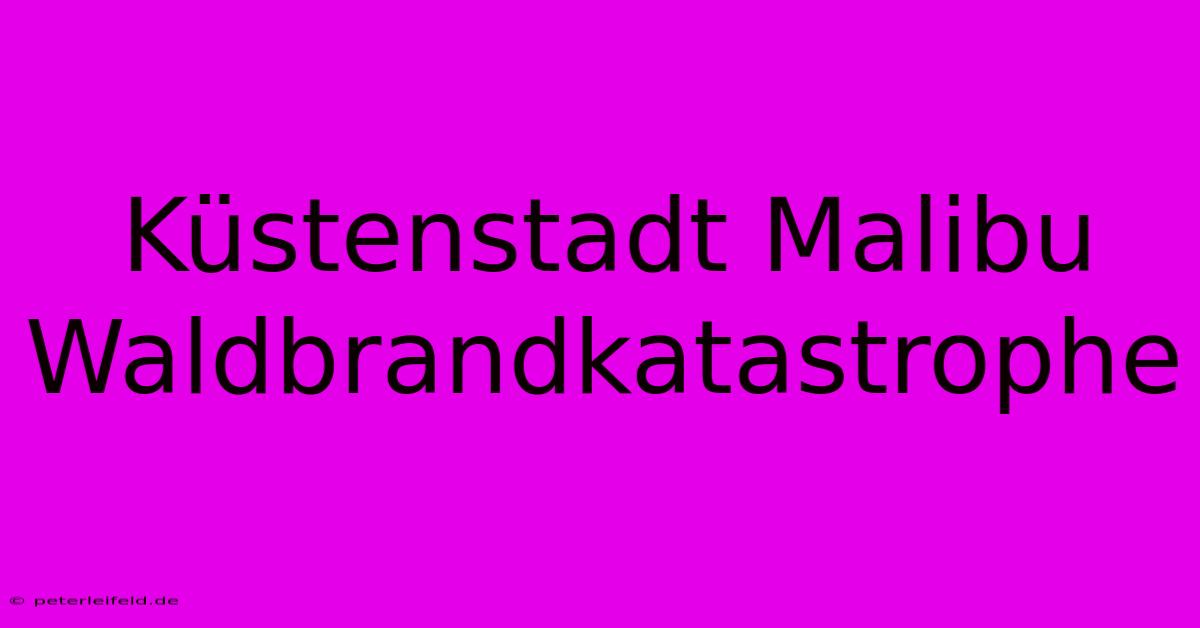 Küstenstadt Malibu Waldbrandkatastrophe