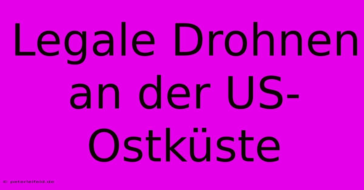 Legale Drohnen An Der US-Ostküste