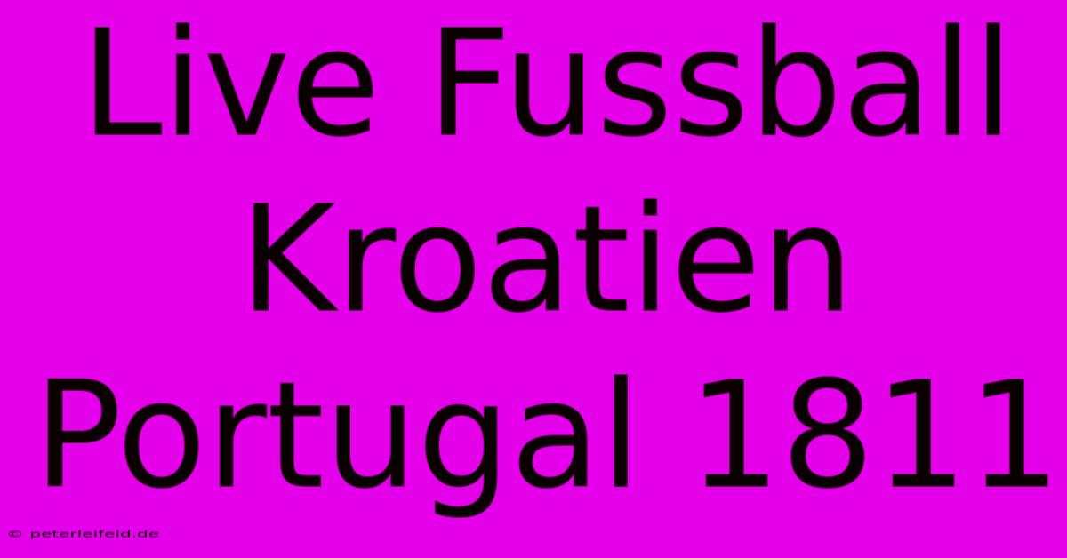 Live Fussball Kroatien Portugal 1811