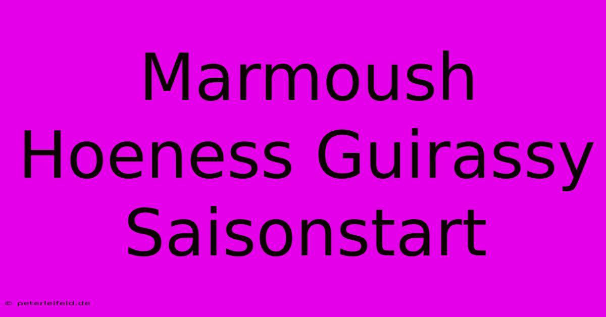 Marmoush Hoeness Guirassy Saisonstart