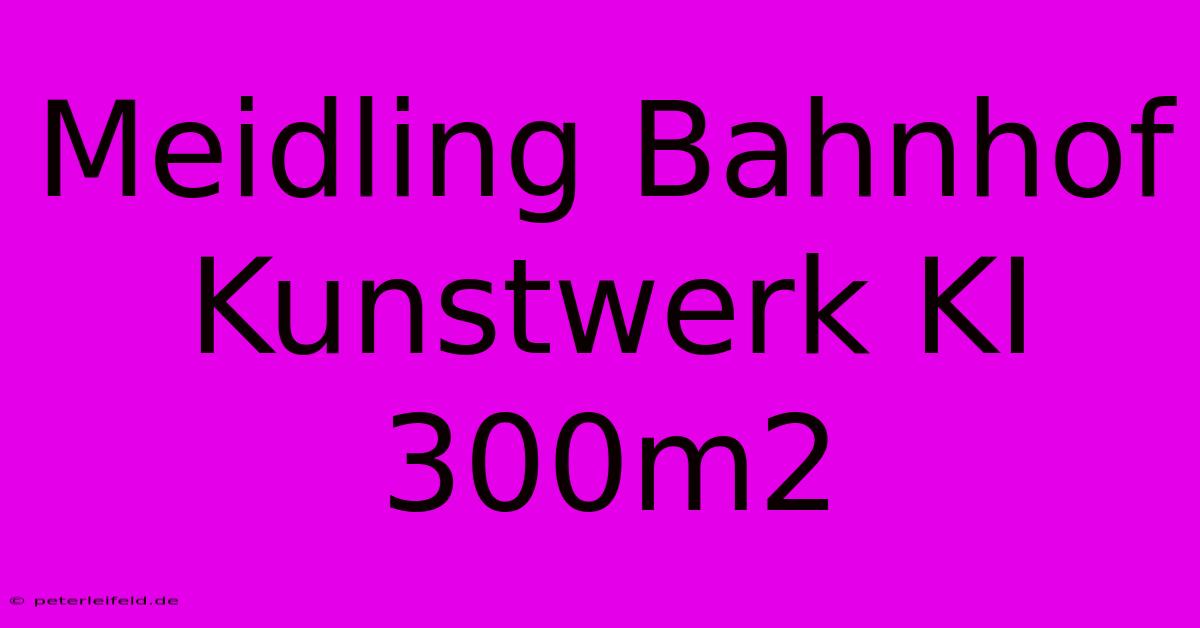 Meidling Bahnhof Kunstwerk KI 300m2