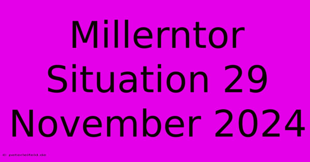 Millerntor Situation 29 November 2024