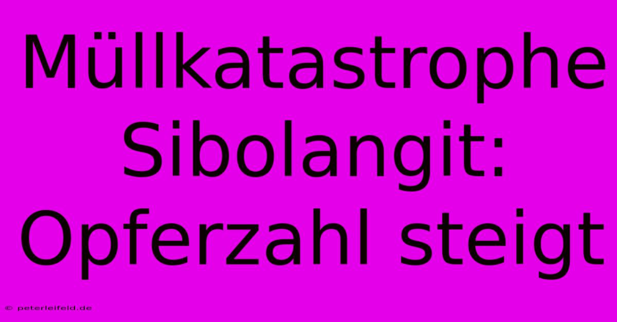 Müllkatastrophe Sibolangit: Opferzahl Steigt