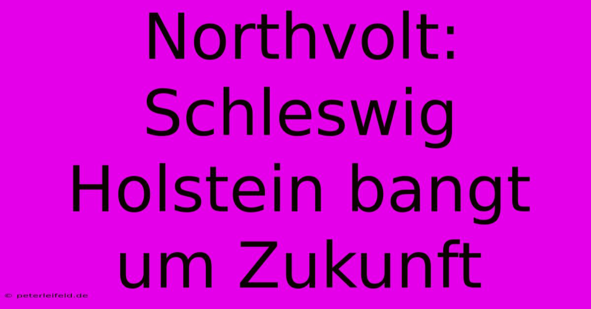 Northvolt: Schleswig Holstein Bangt Um Zukunft