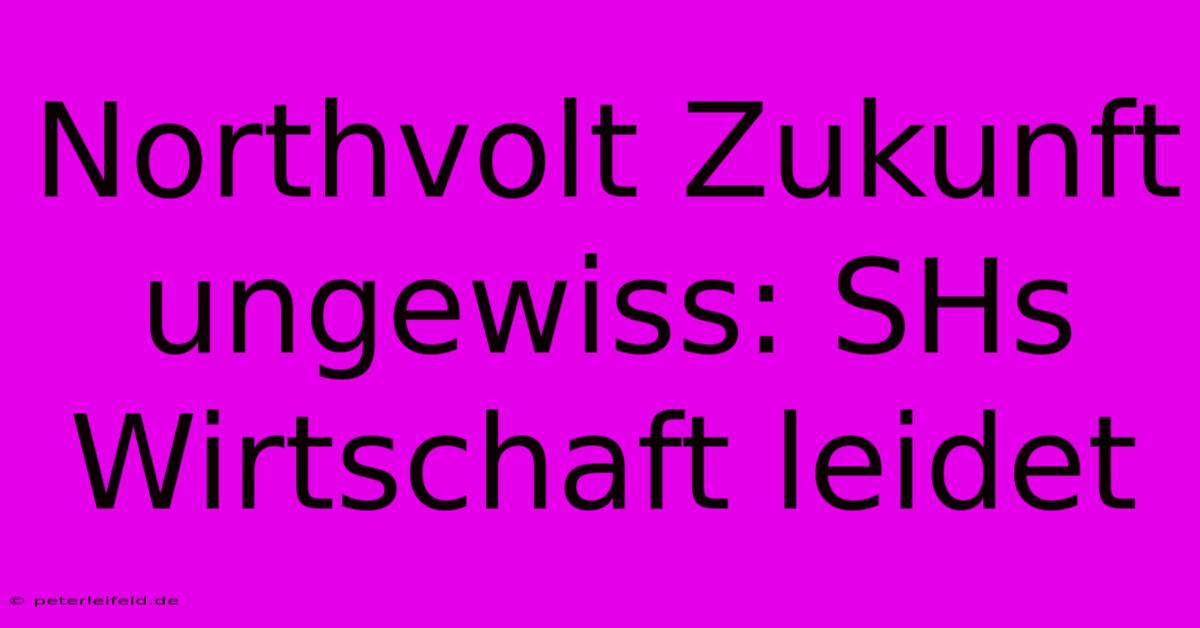 Northvolt Zukunft Ungewiss: SHs Wirtschaft Leidet