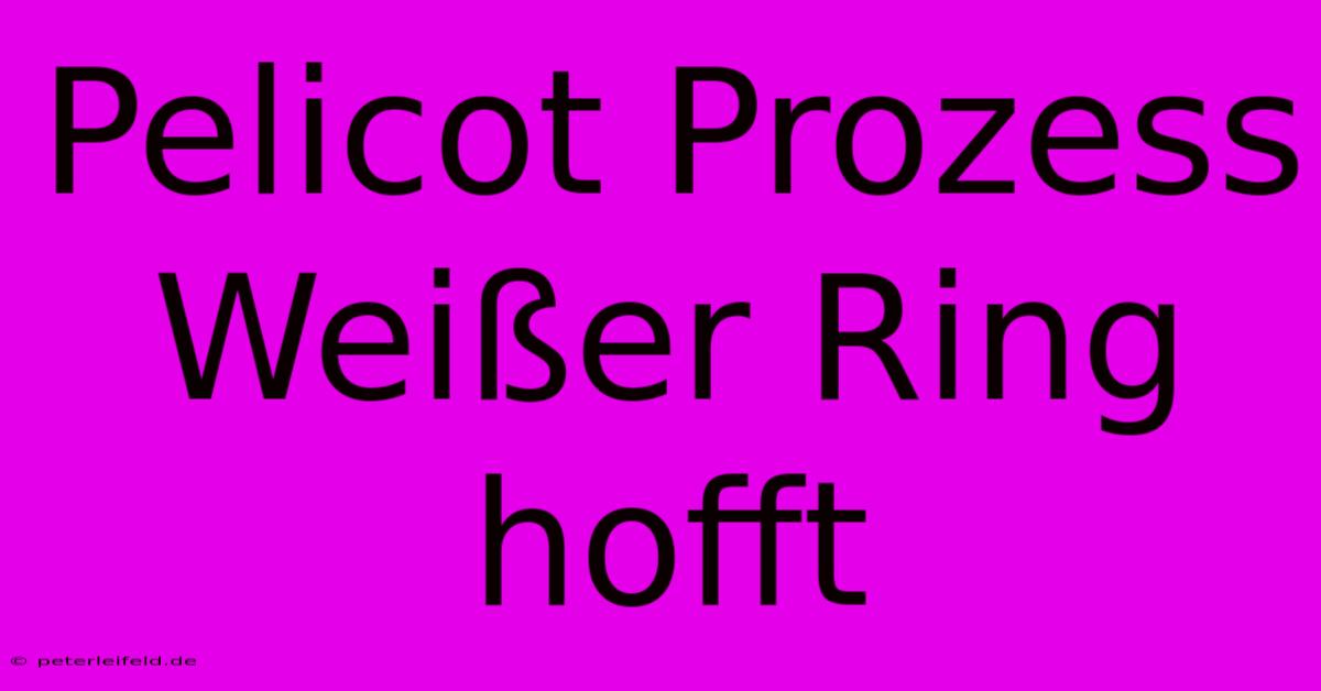 Pelicot Prozess Weißer Ring Hofft