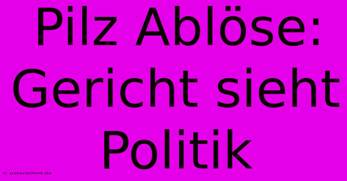 Pilz Ablöse: Gericht Sieht Politik