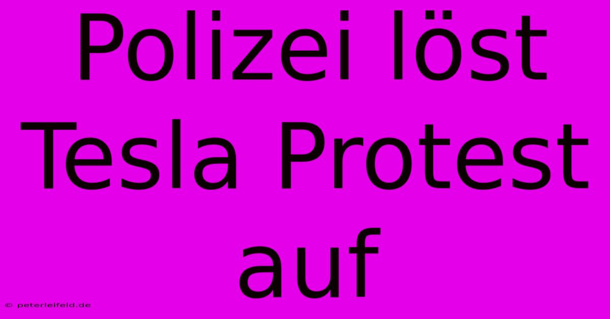 Polizei Löst Tesla Protest Auf