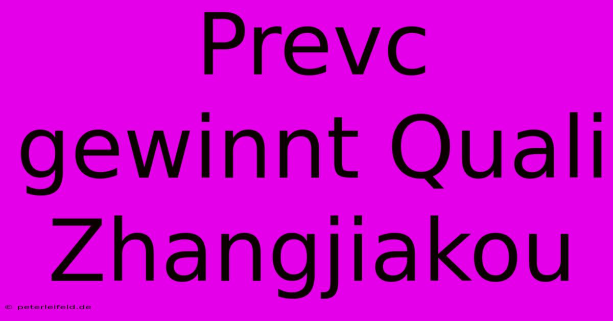 Prevc Gewinnt Quali Zhangjiakou