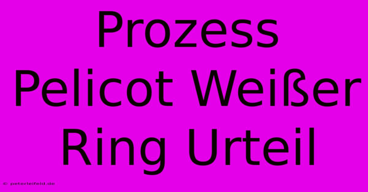 Prozess Pelicot Weißer Ring Urteil