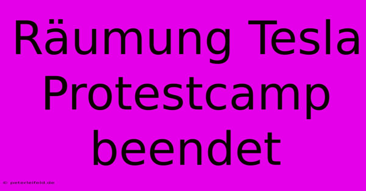 Räumung Tesla Protestcamp Beendet