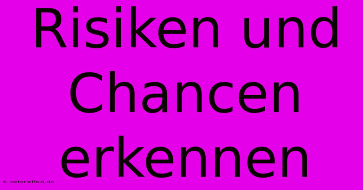 Risiken Und Chancen Erkennen