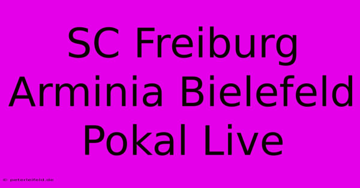 SC Freiburg Arminia Bielefeld Pokal Live