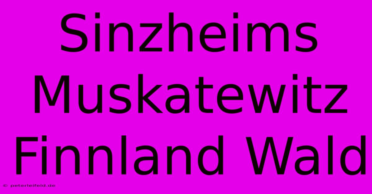 Sinzheims Muskatewitz Finnland Wald