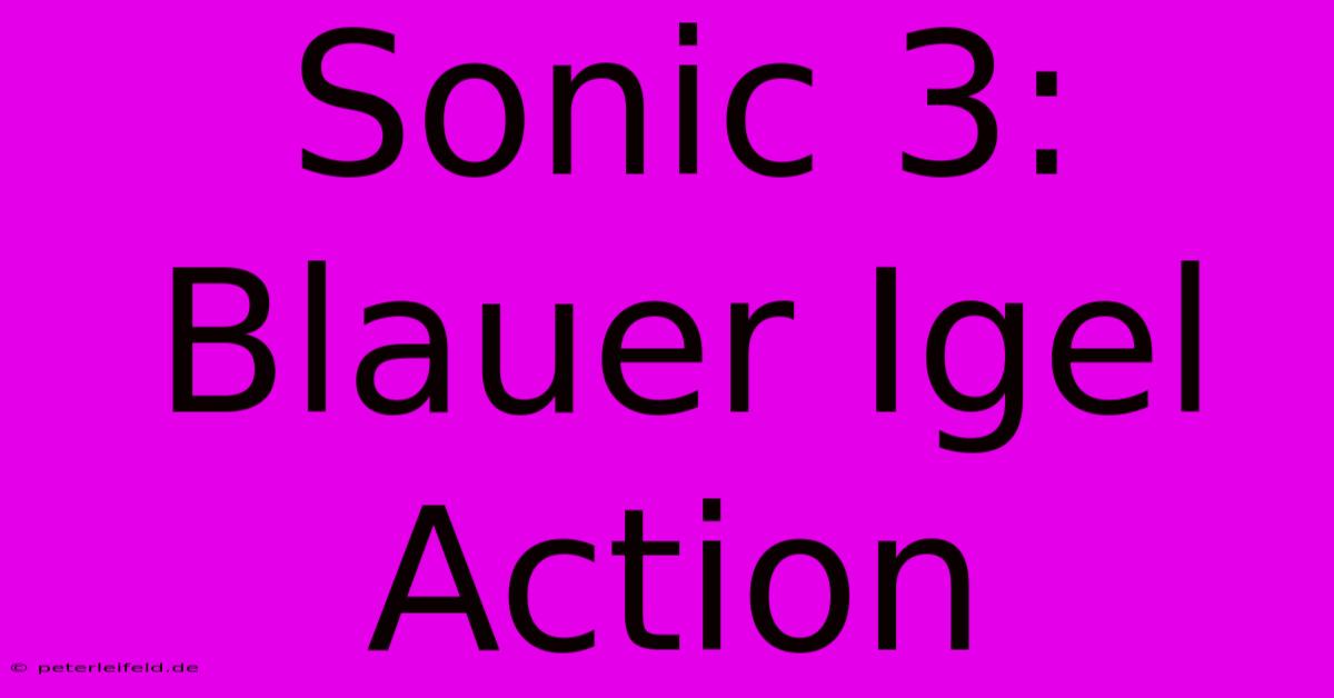 Sonic 3: Blauer Igel Action