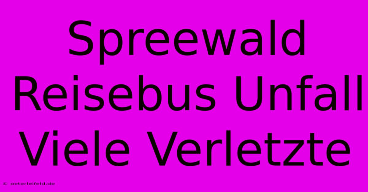 Spreewald Reisebus Unfall Viele Verletzte