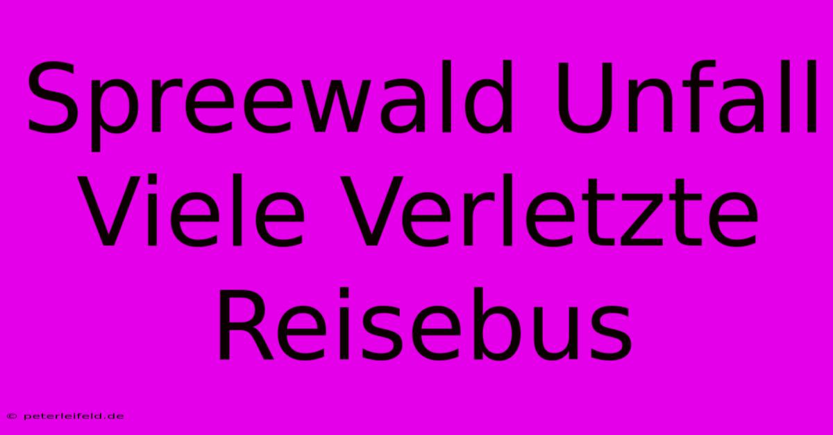 Spreewald Unfall Viele Verletzte Reisebus